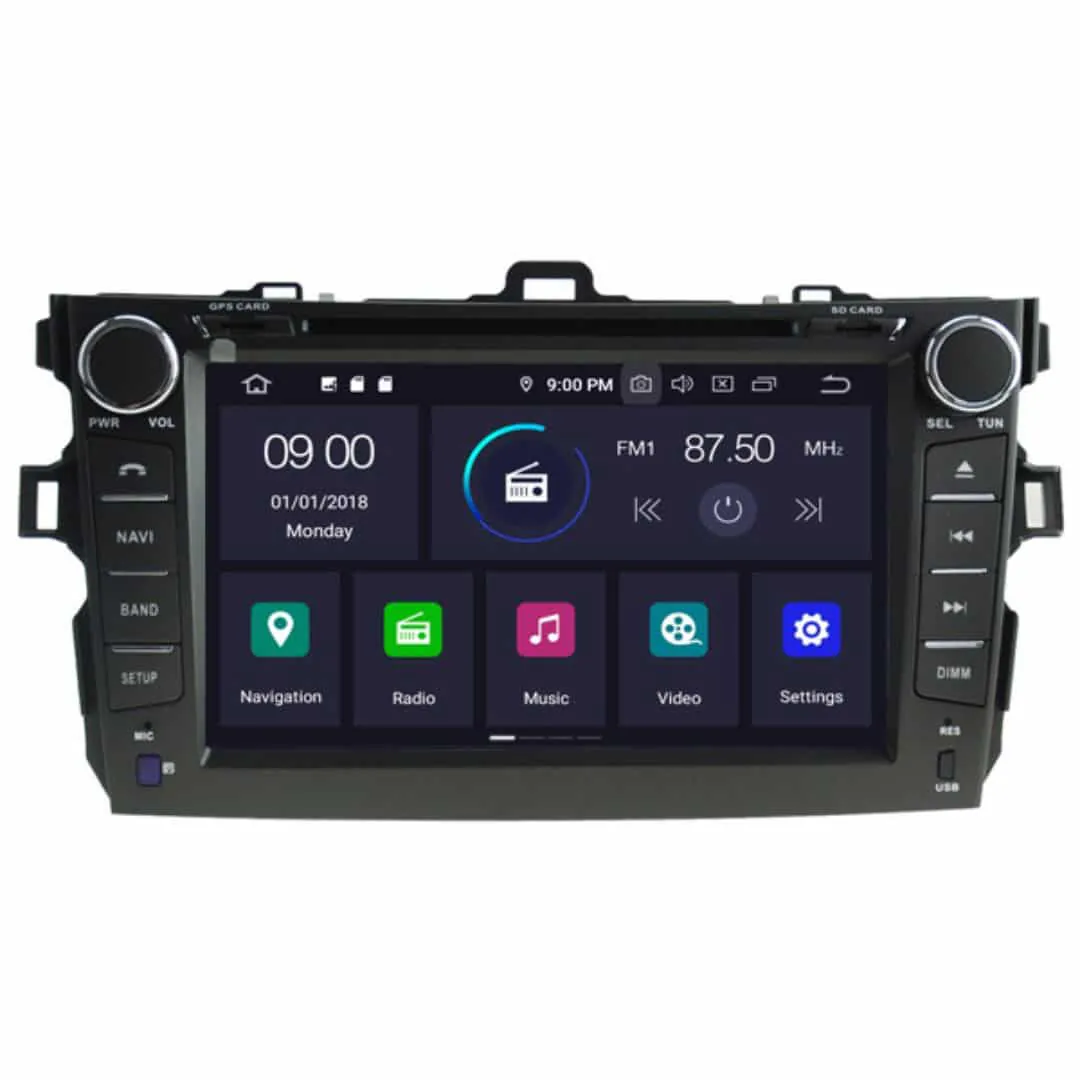 TOYOTA Corolla (2007 – 2012) Android – Multimedija – Navigacija 8″ WT-RVT5749