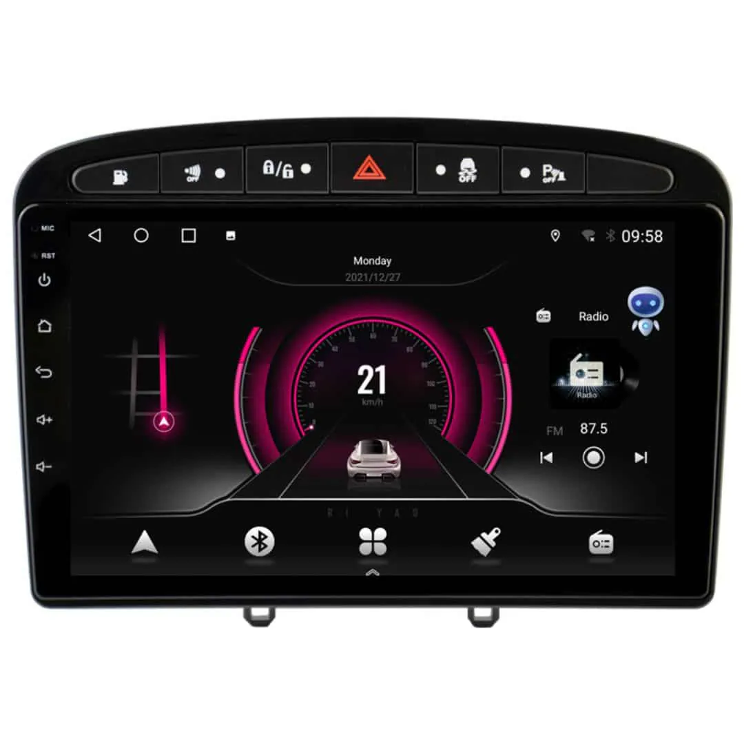 PEUGEOT 308 (2007 – 2015) Android – Multimedija – Navigacija 9″ WT-DTB9438S-B