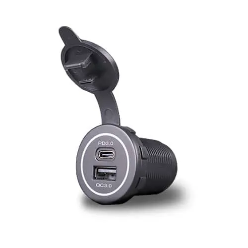 USB punjač USB-A & USB-C, QC3.0, PD 3.0, ugradbeni, MY1298