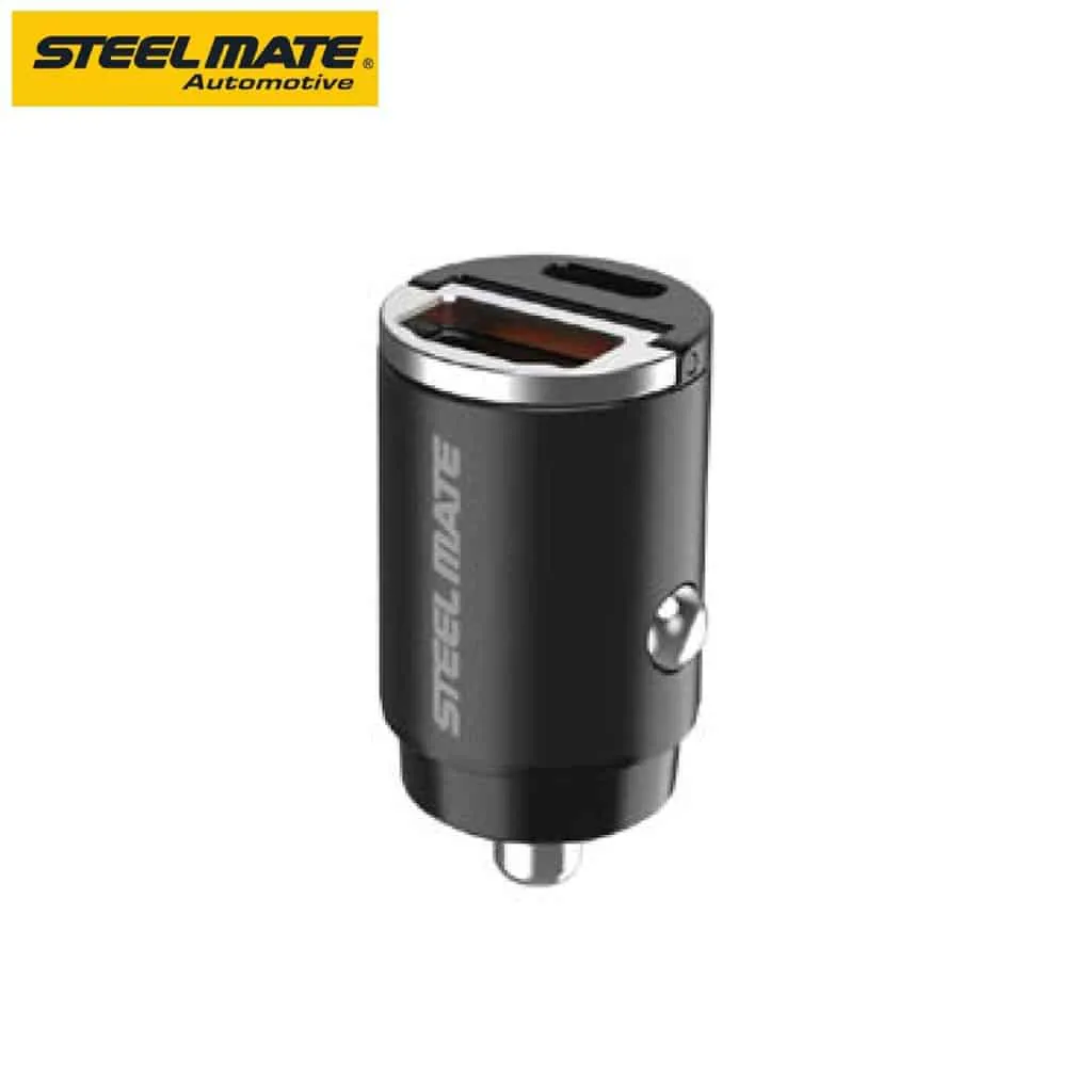 Auto punjač ,USB-C + USB-A, 30W, UC30M