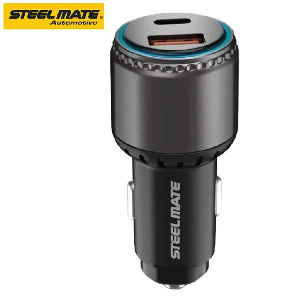Auto punjač ,USB-C + USB-A, 63W, UC63M