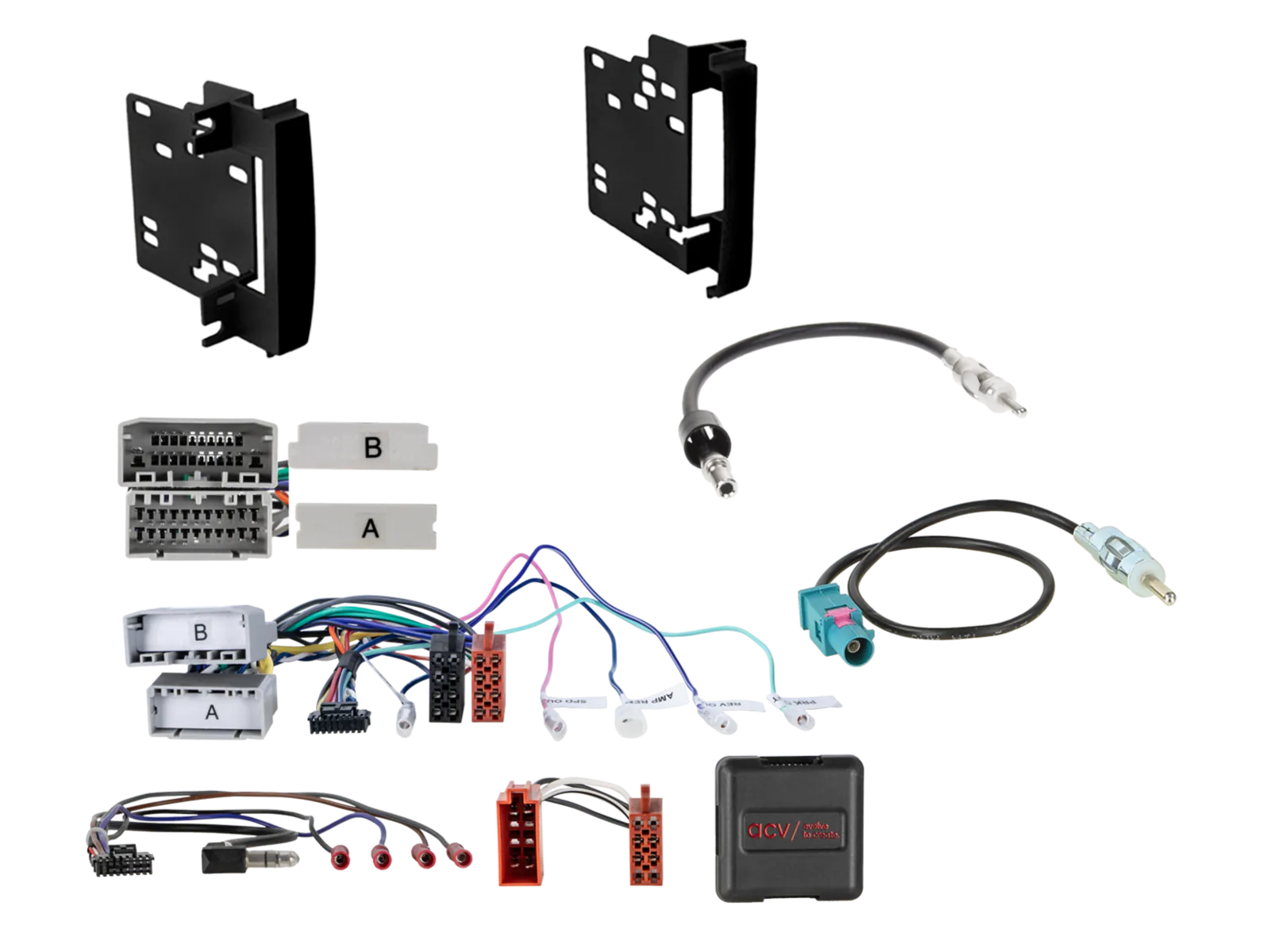 Chrysler, Dodge, Jeep – 2DIN radio adapter