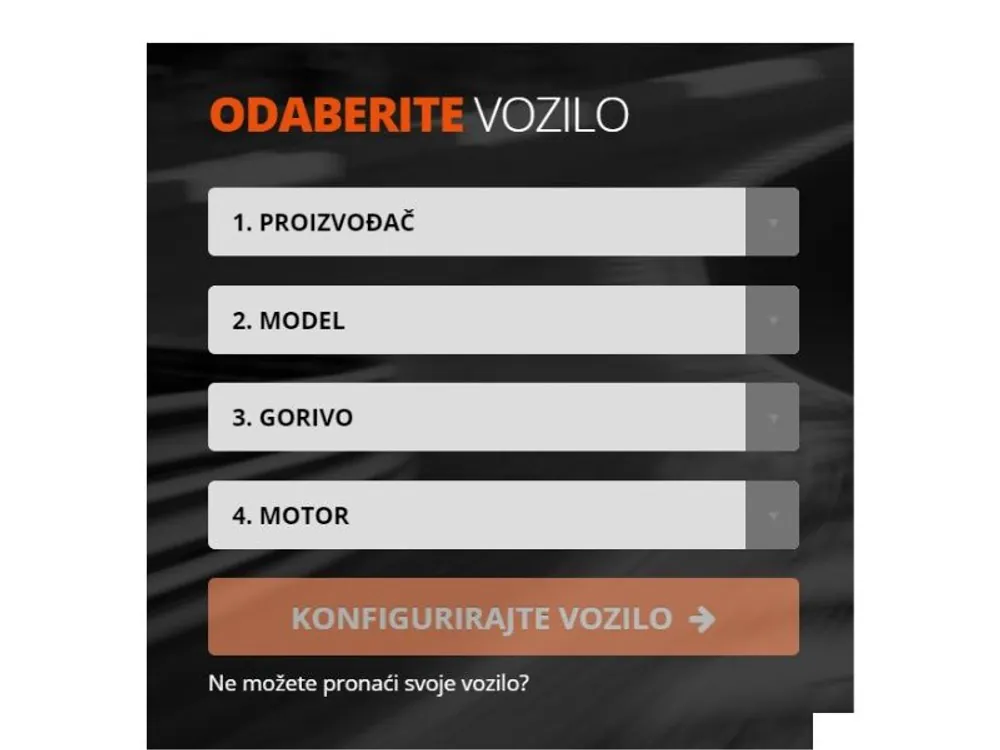 Vector Tuning – Konfigurirajte Vozilo