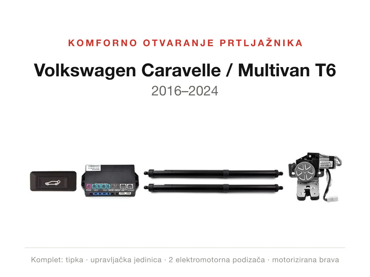 Komforno otvaranje prtljažnika za Volkswagen Caravelle / Multivan T6 2016–2024 – WITSON DWM1061