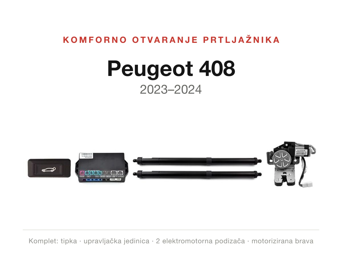 Komforno otvaranje prtljažnika za Peugeot 408 2023–2024 – WITSON DWM1076